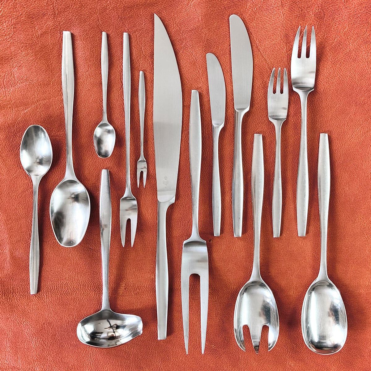 Vintage Jens Quistgaard Eighty-Piece 'Variation V' Cutlery Set