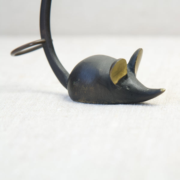 Walter Bosse Baller Austria cute patinated brass mouse from the 1950's