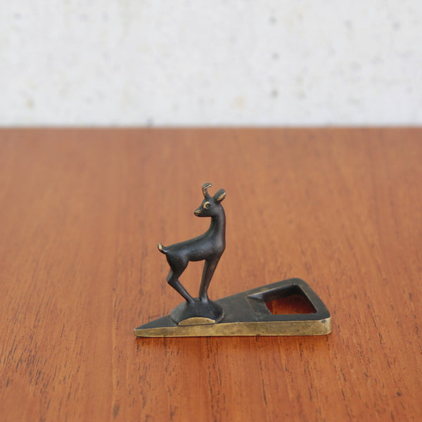 Richard Rohac mountain goat bottle opener, handmade in Vienna during the 1950s mid-century era.