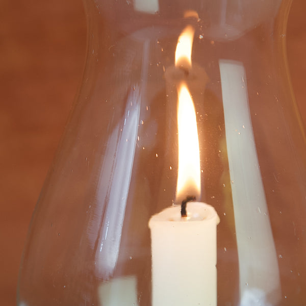 Detail of handblown glass on Marianne Brandt Ruppel candle holder