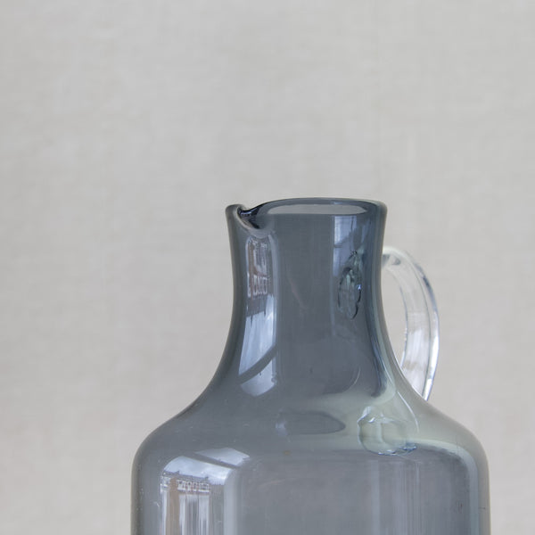 Modernist glass pitcher from Nuutajarvi Notsjo, Finland, designed by Kaj Franck