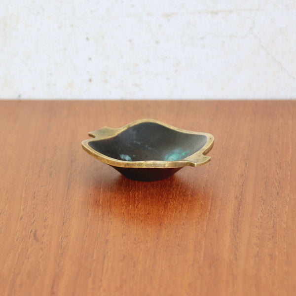 Richard Rohac mid-century modern tray, Viennese brass decorative object.