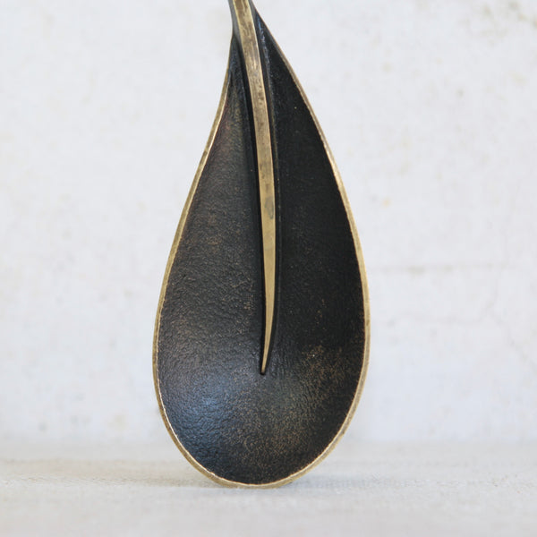 Mid-century modern leaf-shaped tray by Richard Rohac, a refined example of Viennese metalwork.