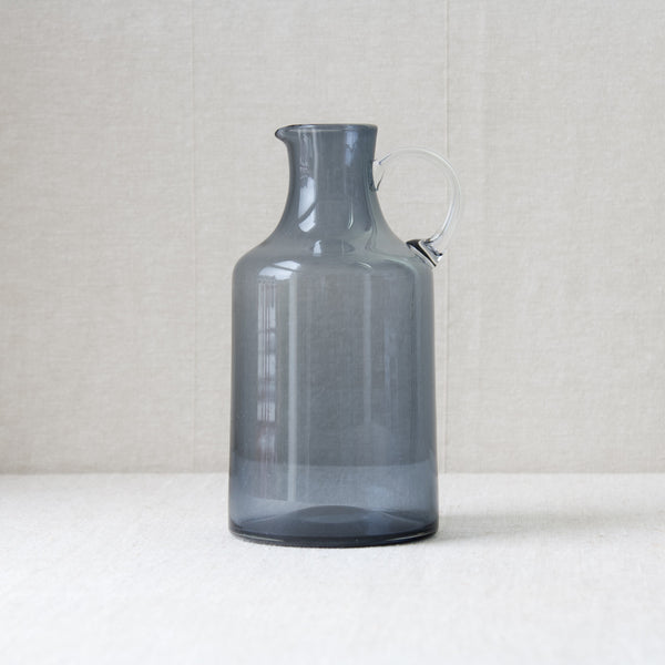 Modernist Kaj Franck model 1603 glass pitcher, produced at Nuutajarvi Notsjo, Finland