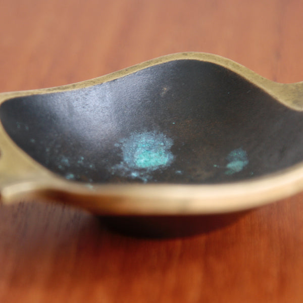 Richard Rohac brass design tray, combining Art Deco and mid-century modern style.