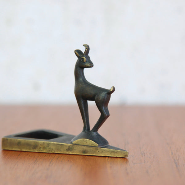 Alpine mountain goat bottle opener by Richard Rohac, a fine example of 1950s Viennese metalwork.