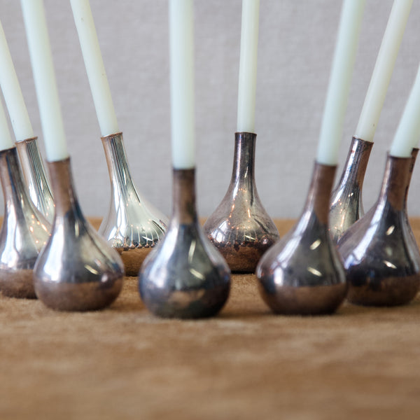 Jens Quistgaard Set of Ten Bulb-Shaped Candleholders