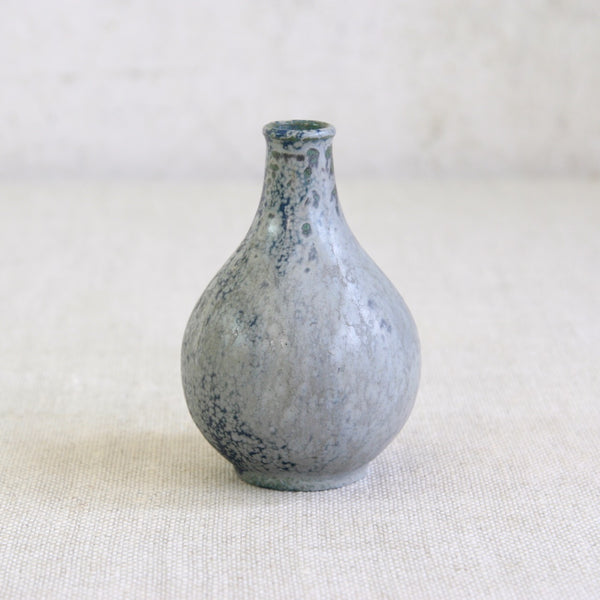 Danish art pottery vase by Arne Bang with rich speckled glaze. A rare early-20th-century Modernist collectible, available to buy globally from Scandinavian design gallery Art & Utility.