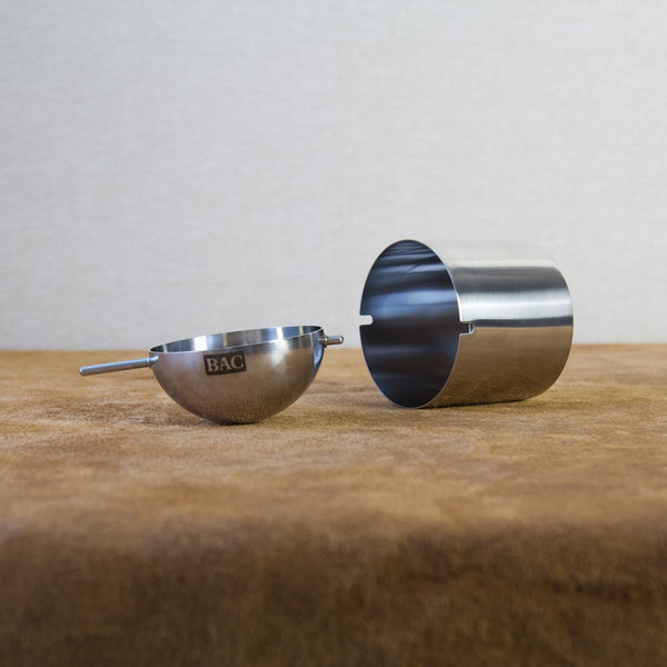 Mid-century Danish steel ashtray from the iconic Stelton Cylinda-Line collection.