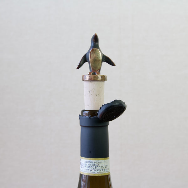 Add a dash of vintage charm to your wine collection with this MidCentury Penguin shaped bottle stopper by Walter Bosse.