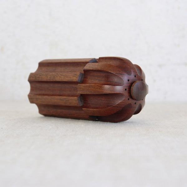 Rare Jens Quistgaard Bullet pepper mill in fluted teak for Dansk Designs