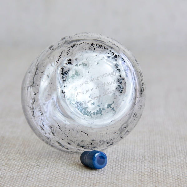 Detail of base or the underside of an Expo art bottle finely hand-engraved with Ingeborg Lundin’s signature and the inscription Orrefors Expo D 346 - 68.