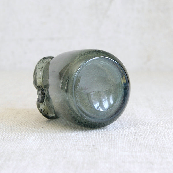 Rare early Erik Höglund figure bottle from Boda, Sweden, demonstrating his first explorations of the human form in Scandinavian studio glass.