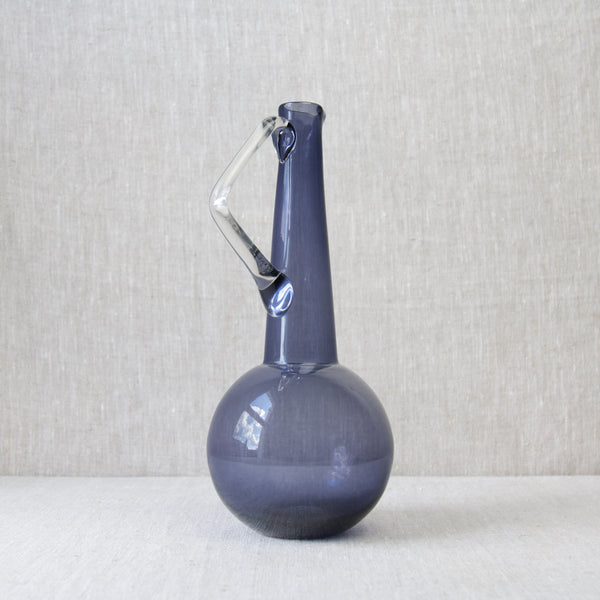 Handmade scandinavian glass pitcher from Riihimaki, Finland, designed by Tamara Aladin with model number 1749