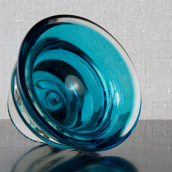 Vibrant blue glass from Riihimaki, Finland, 1960's designed by Nanny Still