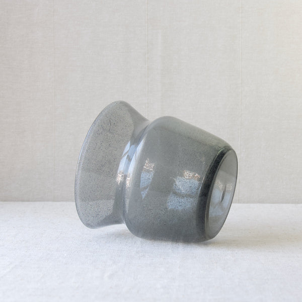 Erik Hoglund mid century modernist Scandinavian grey Carborundum vase, 1955