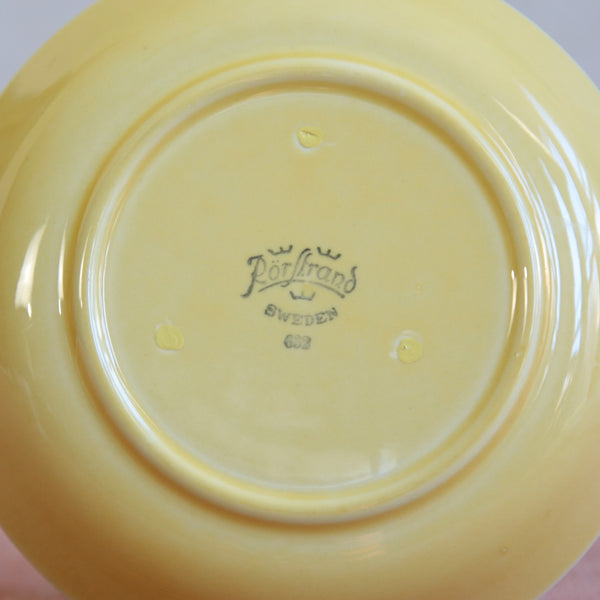 Makers mark on rare Swedish teacup. Designed by Marianne Westman, this King pattern Rörstrand cup and saucer celebrates Swedish craftsmanship and 1960s Modernist design.