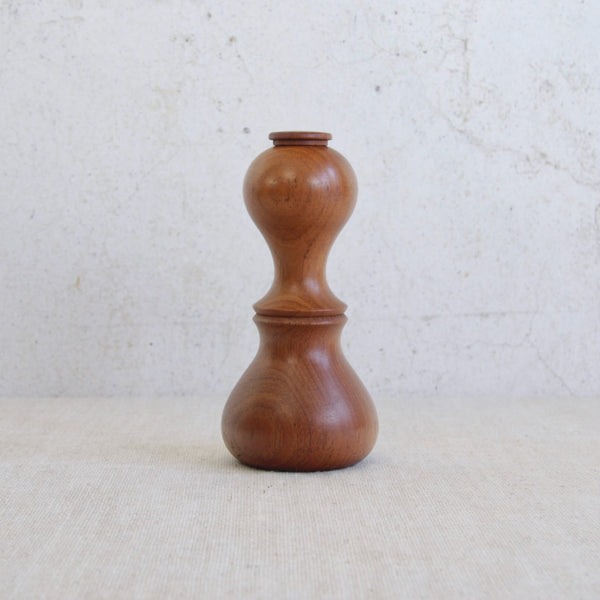Scandinavian modernist combination pepper and salt mill in teak by Jens Quistgaard Dansk design mid-century modern collectible