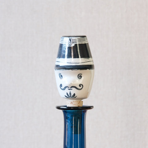 Parkinson Pottery's collectible French Gendarme bottle stopper, inspired by Picassoettes.