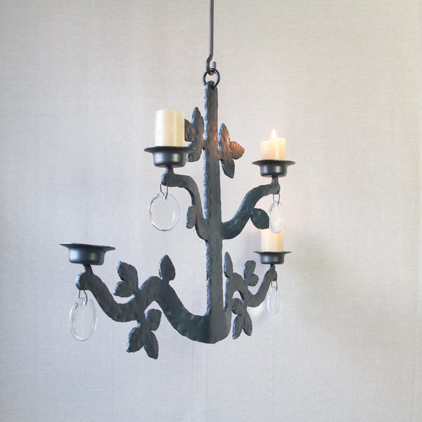Bertil Vallien Helicon Tree of Life candle chandelier, vintage Swedish design from the 1970's