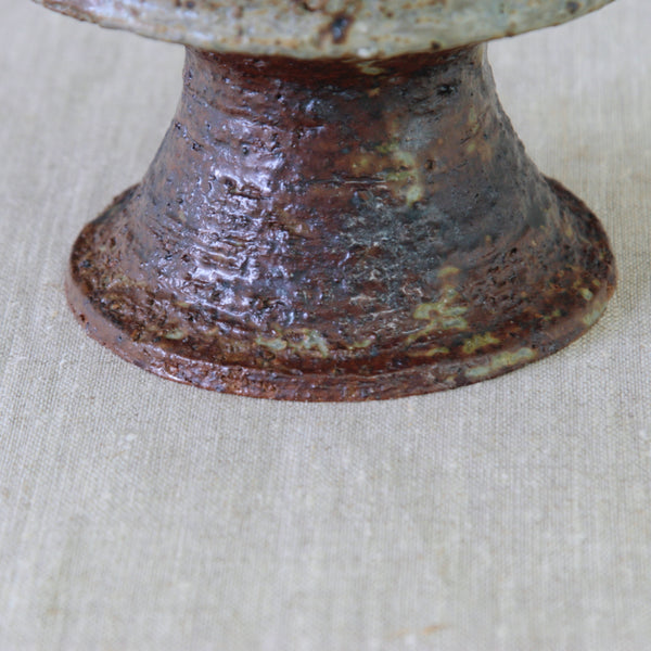 Detail of Space Age sculptural vase by Annikki Hovisaari for Arabia Finland, an unusual piece of Finnish mid-century design for sale in the UK.
