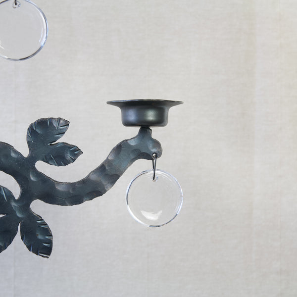 Chandelier by Bertil Vallien, 'Helicon', a detail of candle sconce and glass bead