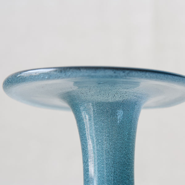 Erik Hoglund Carborundum glass vase from Boda, Sweden, detail of bubble inclusions in the glass