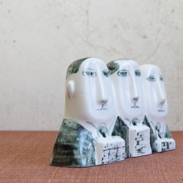 Side view of a Museum-quality post-war British ceramic sculpture by Susan Parkinson, whose work developed alongside Margaret Hine and the Picassoettes.