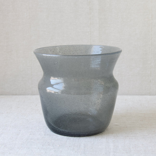 Collectable Modernist Mid Century Scandinavian glass design by Erik Hoglund, a Carborundum glass vase