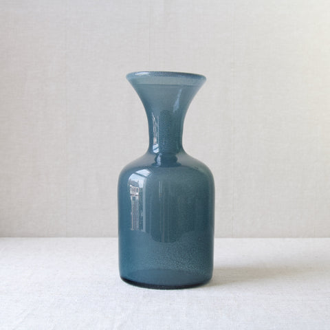 Large Erik Hoglund Mid Century Modern Scandinavian glass 'Carborundum' vase from 1955, Boda, Sweden