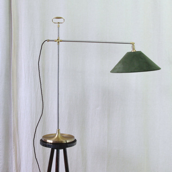 Esben Klint Model 319 shown in an upright position and with long reaching arm, demonstrating the versatility of the adjustable Le Klint design.