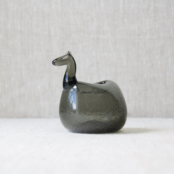 Rare Pukeberg 'Pegasus' glass moneybox in the form of a horse, designed by Goran Warff 1962