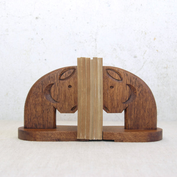 Collectible handmade horse head bookends in solid oak, British mid-century design with refined modernist appeal.