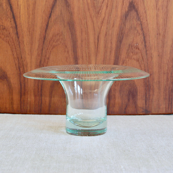 Helena Tynell Kaulus bowl clear bluish glass Organic Modernism perfect for mid century interiors in East Asia