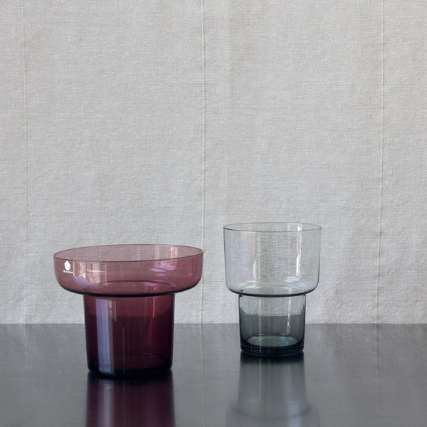 Two Lisa Johansson Pape glass vases from Iittala Finland, 1960s