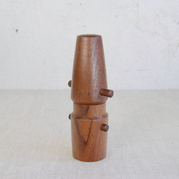 Jens Quistgaard Dansk Designs pepper grinder with nine-hole top, iconic mid-century Danish silhouette