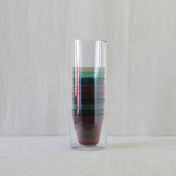 Kaj Franck Party-set with multicoloured Kartio glasses, designed for Nuutajärvi Notsjö in Finland during the mid-1950s.