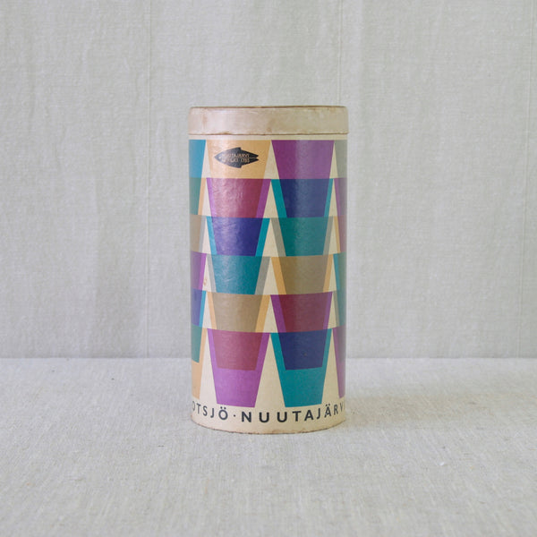 Kaj Franck Toive gift set with colourful model 2744 cocktail glasses and original 1954 box, designed for Nuutajärvi Notsjö, Finland.