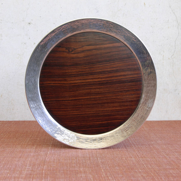 Mid-century Modern Tapio Wirkkala silver and ebony tray showcasing Finnish luxury design