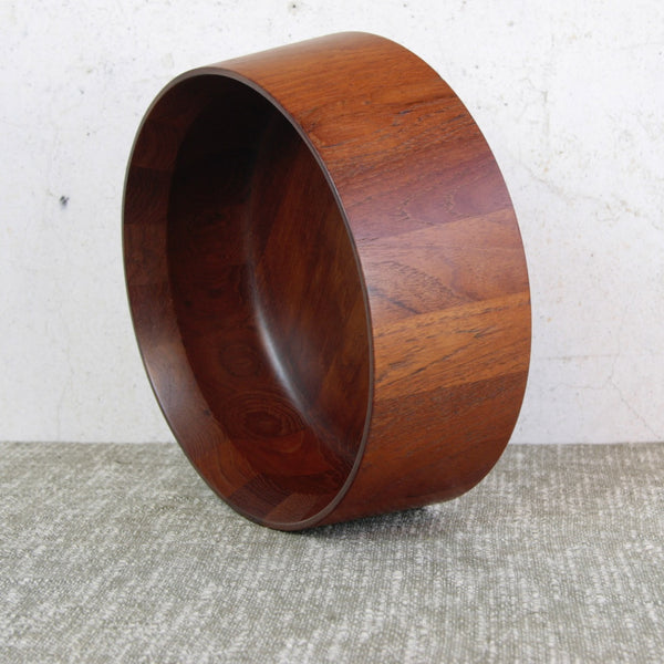 Vintage Danish teak fruit bowl by Jens Quistgaard. Elegant Dansk Designs craftsmanship from the golden age of mid-century design.