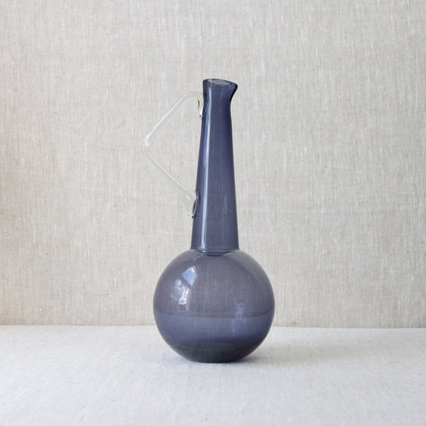 Modernist Scandinavian design, Tamara Aladin 1749 glass pitcher designed 1960 Riihimaki Finland