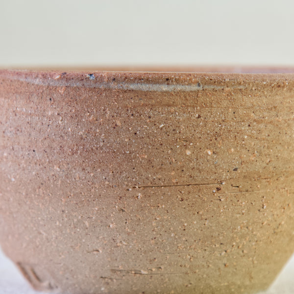 Lessonhall Wood-Fired Small Stoneware Bowl by Jim Malone Nuka Glaze Interior