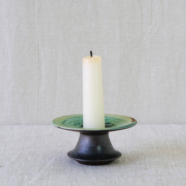 Liisa Hallamaa candleholder handmade at Arabia Finland circa 1960, an expressive example of experimental Finnish ceramic design.