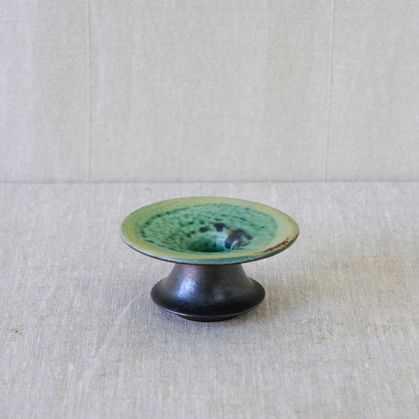 Liisa Hallamaa Arabia candleholder, a collectible piece of Finnish mid-century and Space Age ceramic design for sale in the UK.
