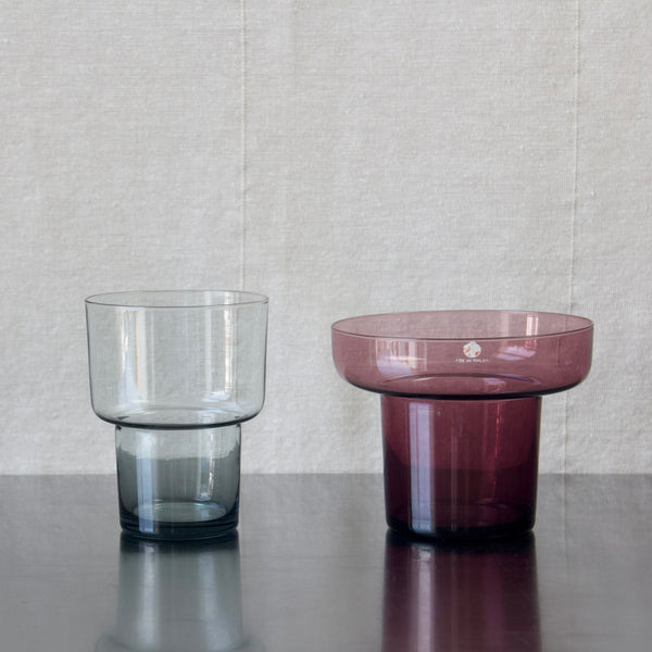 Two Lisa Johansson-Pape vintage Iittala glass vases