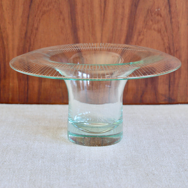 Scandinavian glass bowl Kaulus design by Helena Tynell mid century Modernism collectible popular with Nordic design collectors in East Asia
