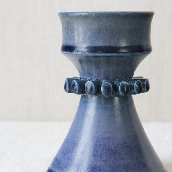 Swedish stoneware vase from Höganas, an unusual retro design from Hertha Bengtson