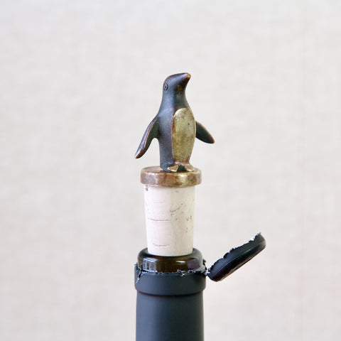 A whimsical Walter Bosse penguin bottle stopper, a whimsical 1950s design to make centre stage of your bar.