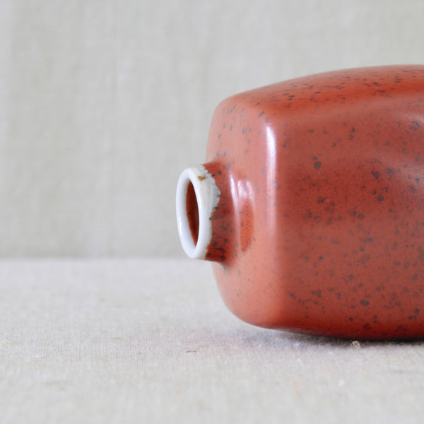 Detail of Nils Thorsson speckled glaze iron-red vase, 1959
