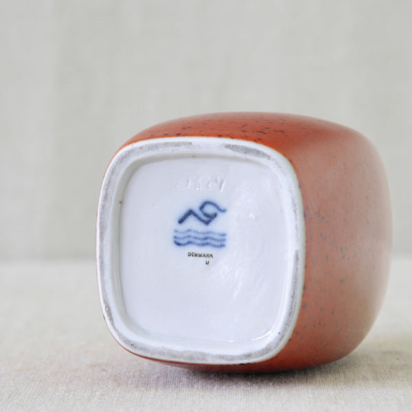 Underside of 1959 Royal Copenhagen vase with Nils Thorsson monogram and factory marks
